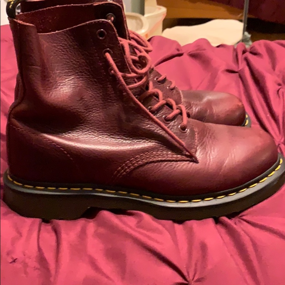 Maroon Dr. Martens